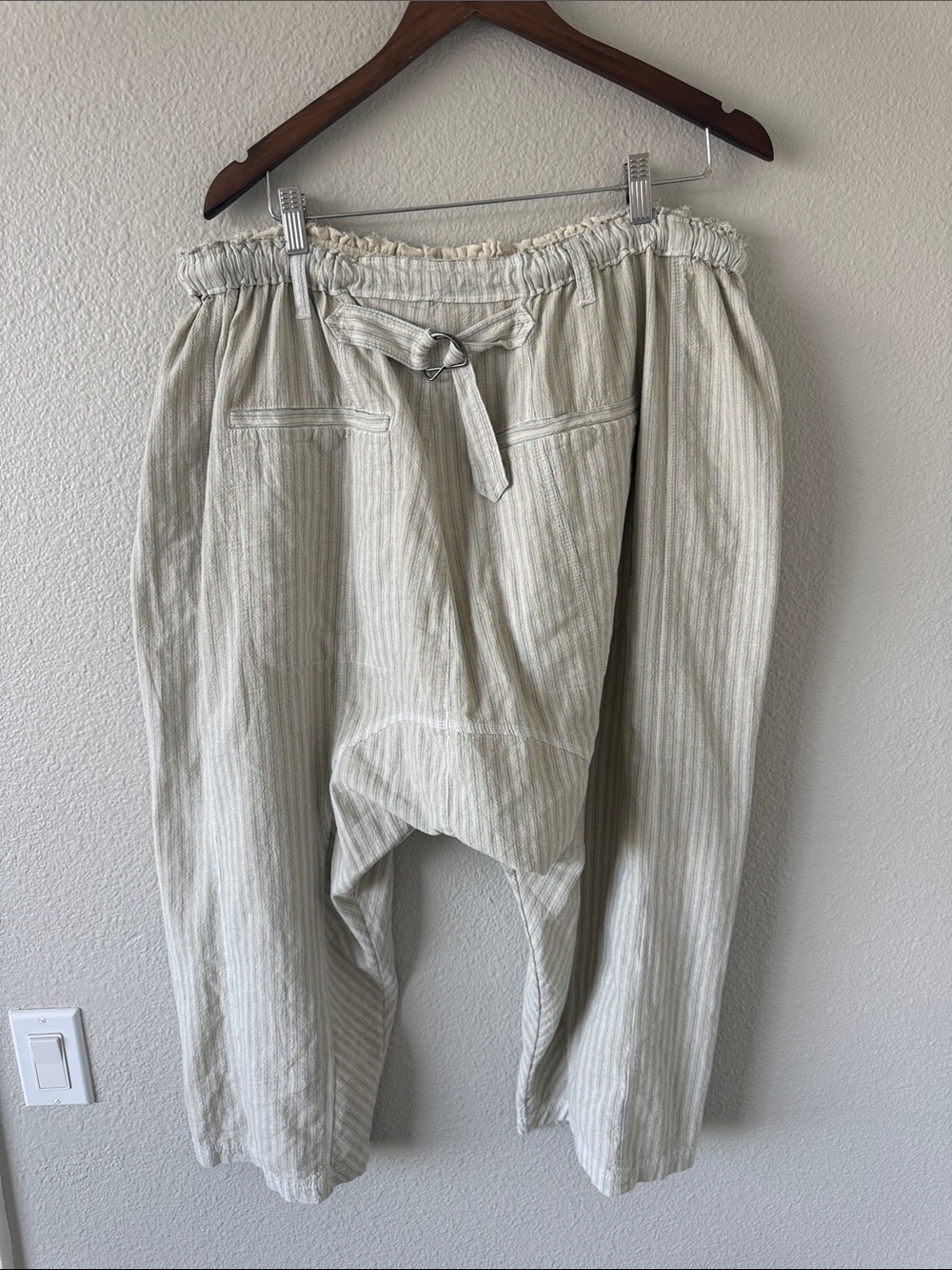 Free People Runyon Pant Cotton Harem Drop Crotch Pocket Boho Jogger Size Small - Picture 9 of 16